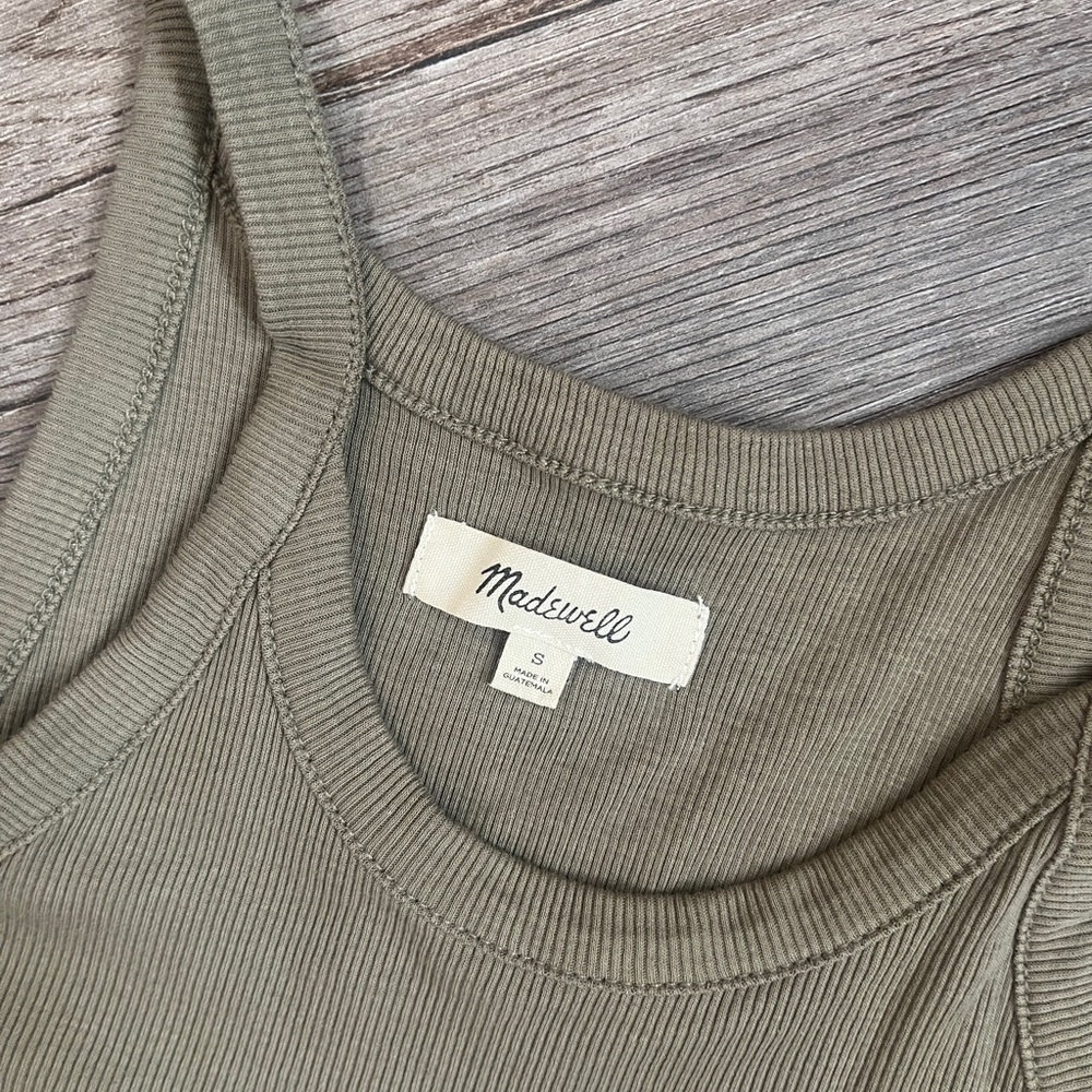 Madewell Olive Supima Rib Dress - Picture 5 of 5